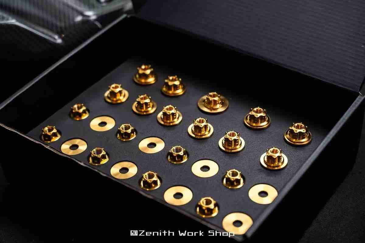 G8x S58 Gold Titanium Engine-Bay Screw Set — photo 2