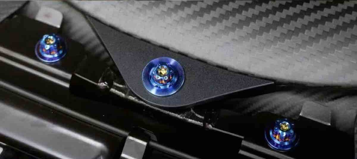G8x Burnt-Blue Titanium Engine-Bay Screw Set — photo 2