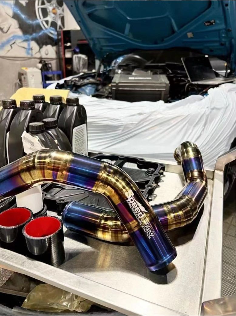 F8x S55 Titanium Turbo Pipe + U-Pipe — photo 2